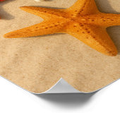 Poster Plage d'été de Starfish Plage d'art mural tendance (Coin)