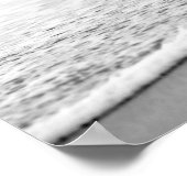 Poster Plage d'été noir et blanc (Coin)