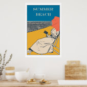 Poster Plage d'été Vintage (Cuisine)