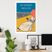 Poster Plage d'été Vintage (Bureau à domicile)