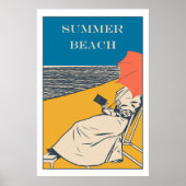Poster Plage d'été Vintage (Devant)