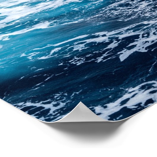 Poster Plage d'été Waves Blue Ocean (Coin)