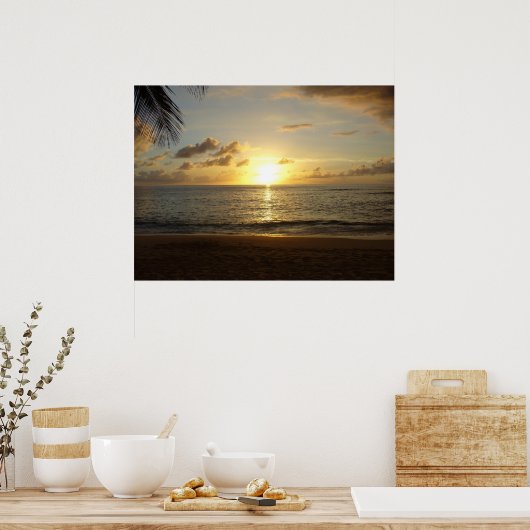 Poster Plage d'Hawaii (Cuisine)