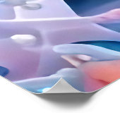 Poster Plage d'Imaginaire bleu et rose (Coin)