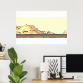 Poster Plage distante (Bureau à domicile)