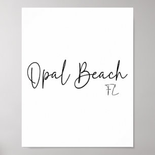 Poster Plage d'Opale Floride Ca Rétro Pour Hommes Femmes