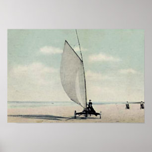 Poster Plage d'Ormond, la Floride Windsailing sur la