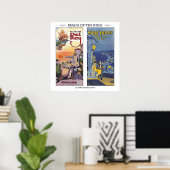 Poster Plage du Roi - Playa del Rey (Bureau à domicile)