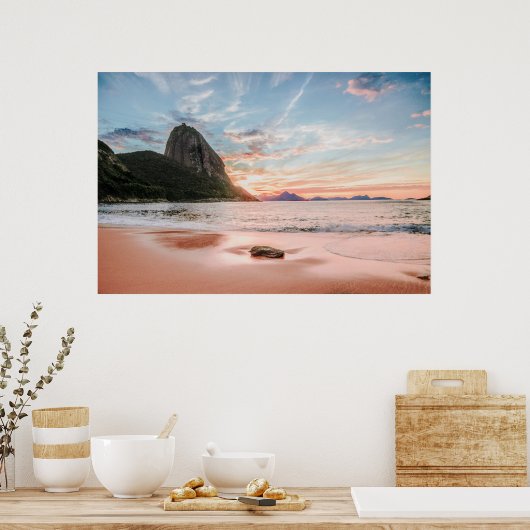 Poster Plage d'Urca à Rio de Janeiro, Brésil (Cuisine)