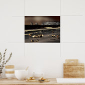 Poster Plage effet numérique de style "impression" (Cuisine)