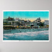 Poster Plage en face du Bath House, Long Beach (Devant)
