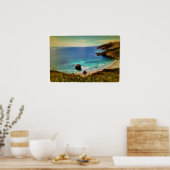 Poster Plage et baie, Pacific Coast Highway (Cuisine)