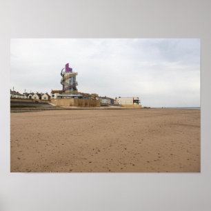Poster Plage et balise de Redcar