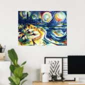 Poster Plage et phare 3 (Bureau à domicile)