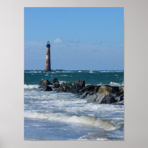 Poster Plage Folly du phare de Morris