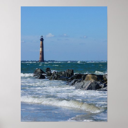 Poster Plage Folly du phare de Morris (Devant)