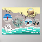 Poster Plage Fun 5 Photo Collage (Devant)