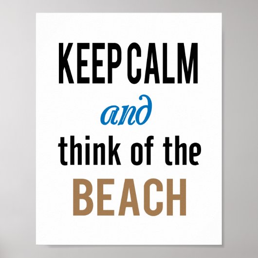 Poster Plage Garde Calme (Devant)