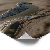 Poster Plage gnome assis sur le trône de plage (Coin)