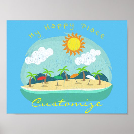 Poster Plage Happy Place Thunder_Cove (Devant)
