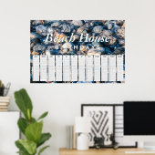 Poster Plage House fait des vagues Calendrier d'anniversa (Bureau à domicile)