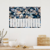 Poster Plage House fait des vagues Calendrier d'anniversa (Cuisine)