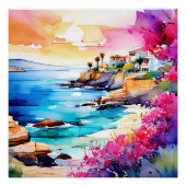 Poster "Plage isolée" (Devant)