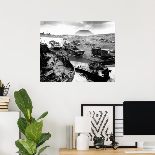 Poster Plage Iwo Jima (Bureau à domicile)