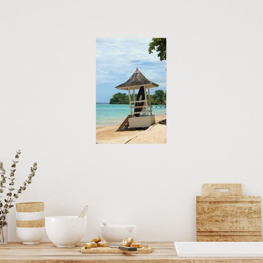 Poster Plage jamaïcaine (Cuisine)