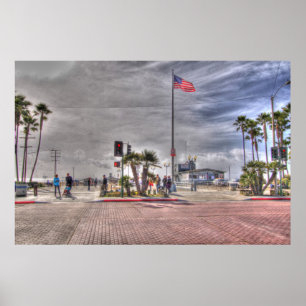 Poster Plage la Californie de joint