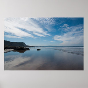 Poster Plage les Cornouailles de Bude
