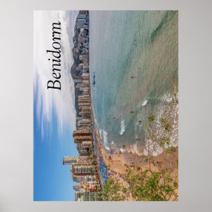 Poster Plage Llevant, Benidorm, Costa Blanca, Espagne