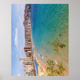 Poster Plage Llevant, Benidorm, Costa Blanca, Espagne