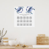 Poster Plage Mariage Carte de siège imprimable (Cuisine)