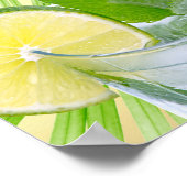 Poster Plage Mariage Mojito Vin Palm Open Bar Menu (Coin)