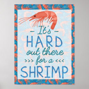 Poster Plage marine de crevettes pour la farniente