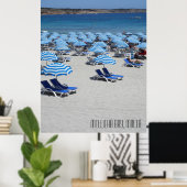 Poster Plage Mellieha Bay à Malte (Bureau à domicile)