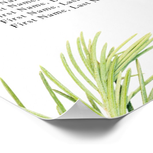 Poster Plage moderne Plan Tropical Table Plan Plage (Coin)