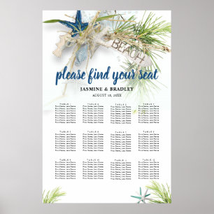 Poster Plage moderne Plan Tropical Table Plan Plage
