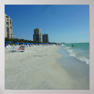 Poster Plage Naples, la Floride de Golfe