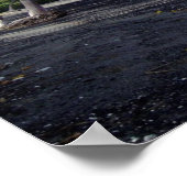 Poster Plage noire tropicale d'Hawaii (Coin)