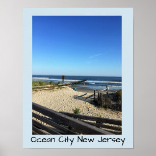 Poster Plage Ocean City New Jersey