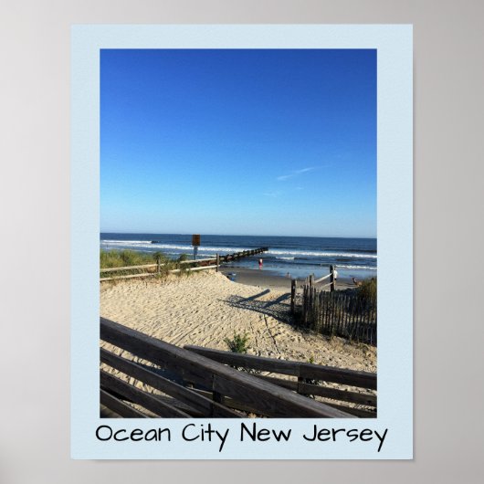 Poster Plage Ocean City New Jersey (Devant)