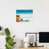 Poster Plage océanique (Bureau à domicile)