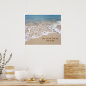 Poster plage océanique avec une citation inspirante (Cuisine)
