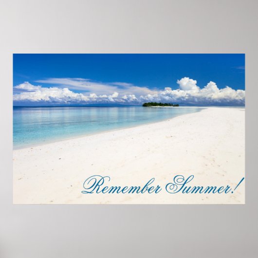 Poster Plage océanique parfaite (Devant)