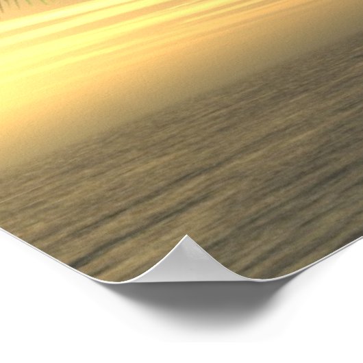 Poster Plage Palm Sunset Print (Coin)