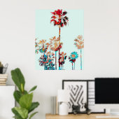 Poster Plage Palm Tree Design 243 (Bureau à domicile)
