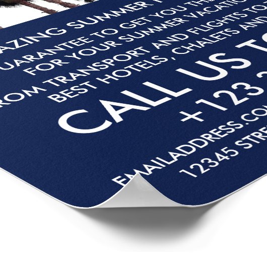 Poster Plage Palm Trees, agent de voyage publicité (Coin)