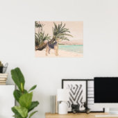Poster Plage Palmy (Bureau à domicile)